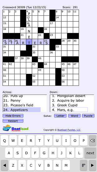 Free Online Daily Crossword Puzzle